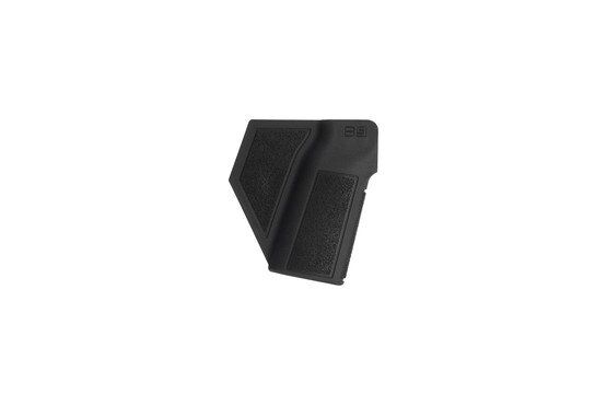 Black AR-15 pistol grip with featureless fin.